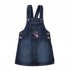 French 7K: Denim Pinafore With Sequins (1-3 Years)